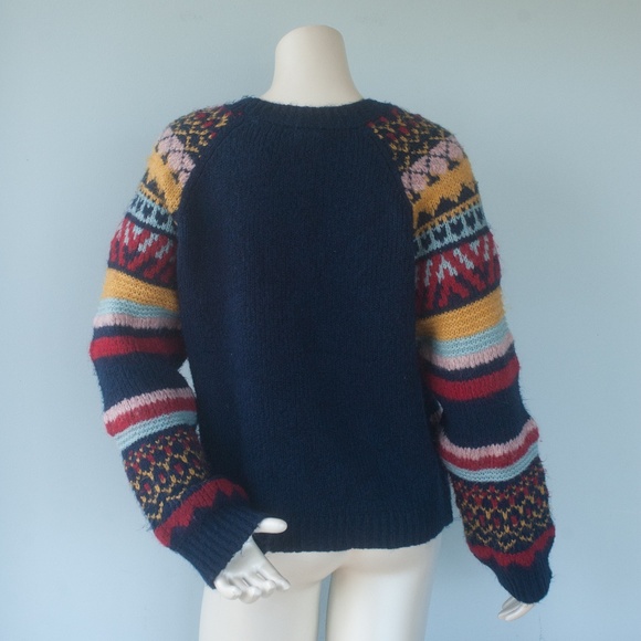 Urban Outfitters Colorful Striped Fair Isle Sweater - Picture 12 of 15